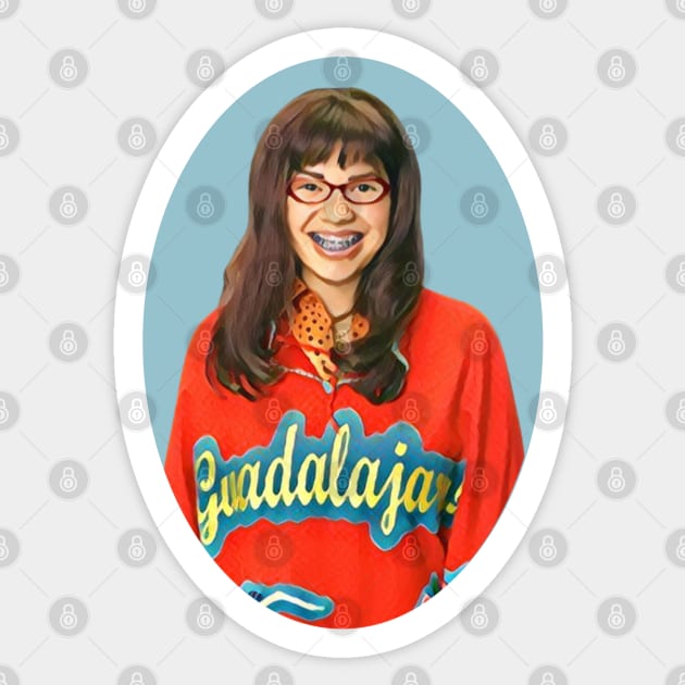 Ugly Betty (In Blue Frame) Sticker by Chelsea Seashell